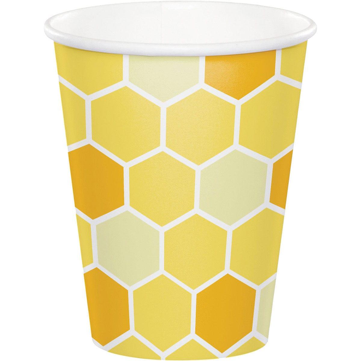 CREATIVE CONVERTING Baby Shower Bumblebee Baby Paper Cups, 8 Count