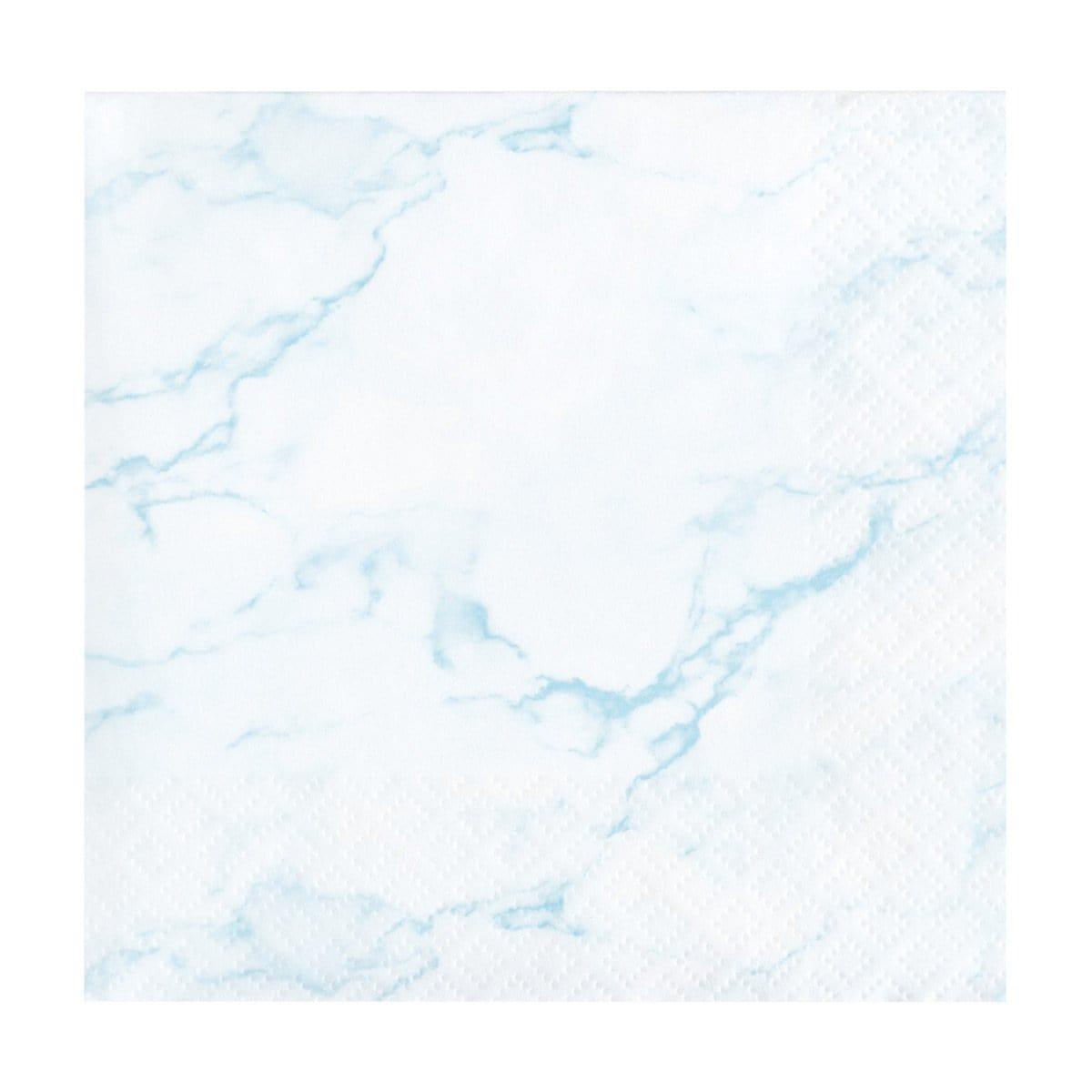 Buy Baby Shower Oh Baby Marble Blue Beverage Napkins, 16 Count sold at Party Expert