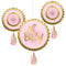 Buy Baby Shower Pink Paper Fan With Tassel sold at Party Expert
