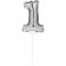 Buy Cake Supplies Balloon Cake Topper - #1 - Silver sold at Party Expert