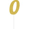 Buy Cake Supplies Cake Topper 0 Glitter 6 In. - Gold sold at Party Expert