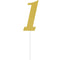 Buy Cake Supplies Cake Topper 1 Glitter 6 In. - Gld sold at Party Expert