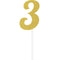 Buy Cake Supplies Cake Topper 3 Glitter 6 In. - Gold sold at Party Expert