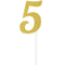 Buy Cake Supplies Cake Topper 5 Glitter 6 In. - Gold sold at Party Expert