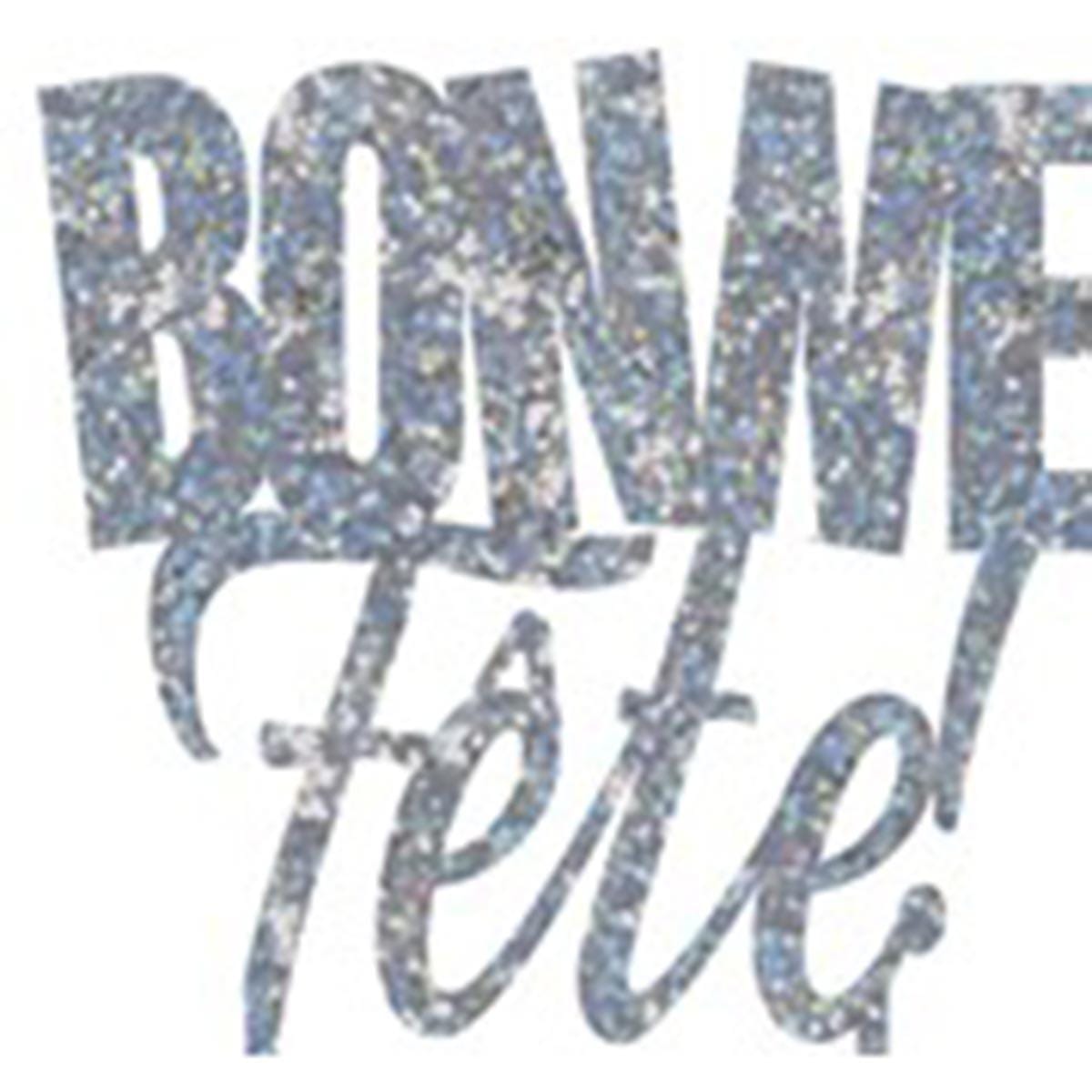 Buy Cake Supplies Silver Cake Topper - Bonne Fête sold at Party Expert