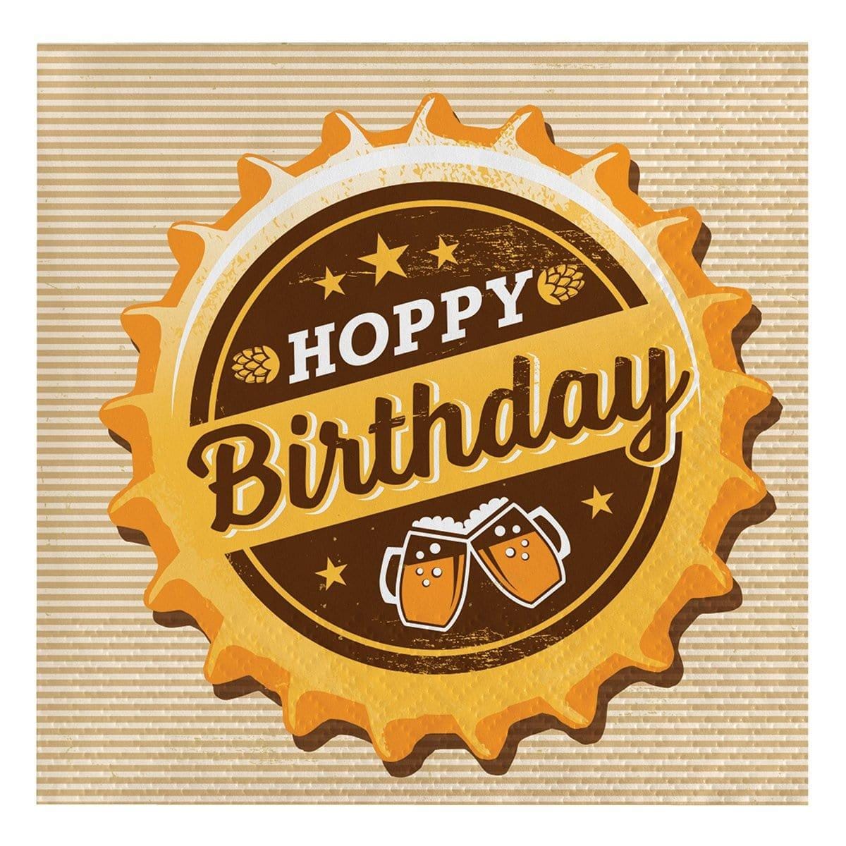 Buy Everyday Entertaining Cheers & Beers Hoopy Birthday Beverage Napkins, 16 per Package sold at Party Expert