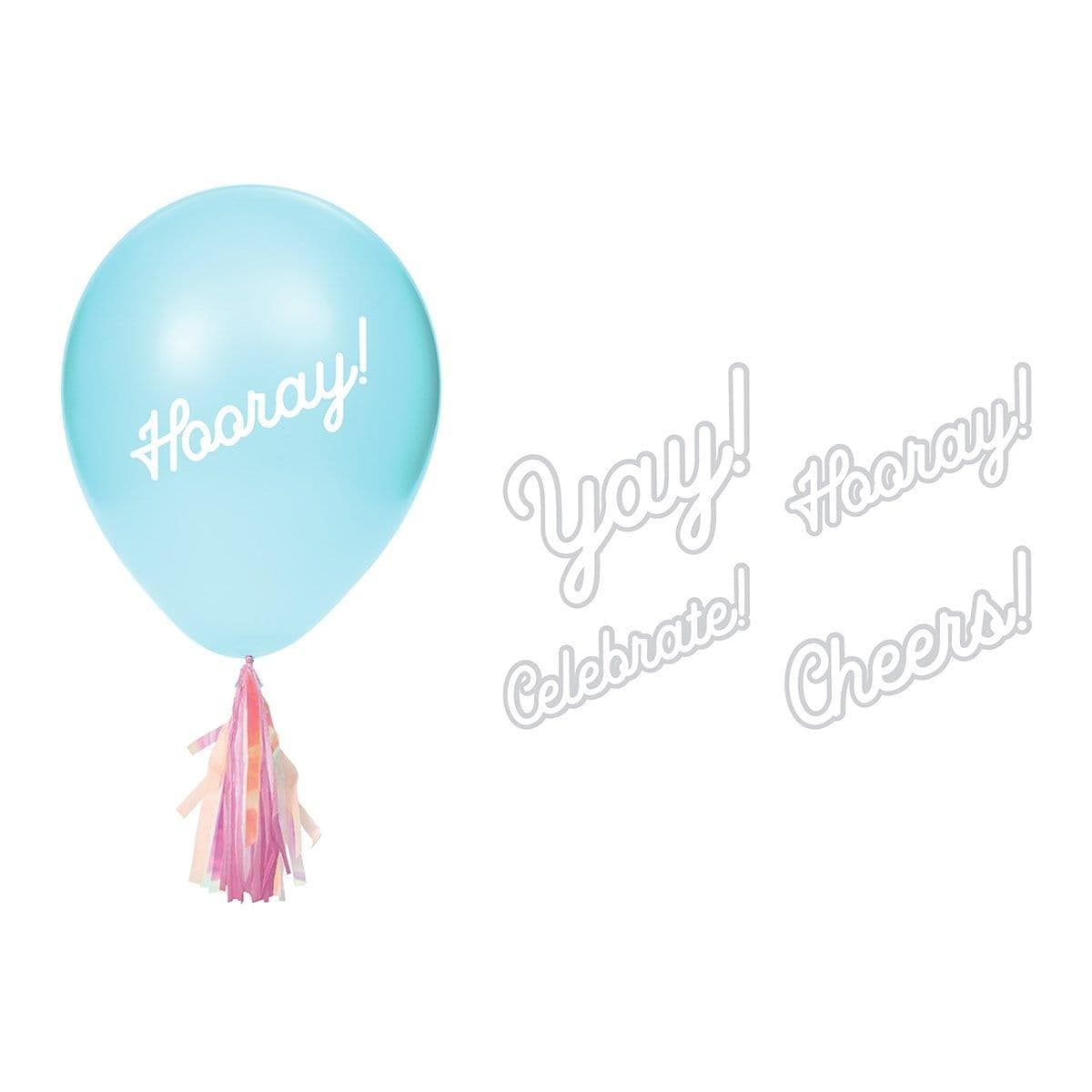 Buy Everyday Entertaining Iridescent Balloons Stickers with Tassels, 8 count sold at Party Expert