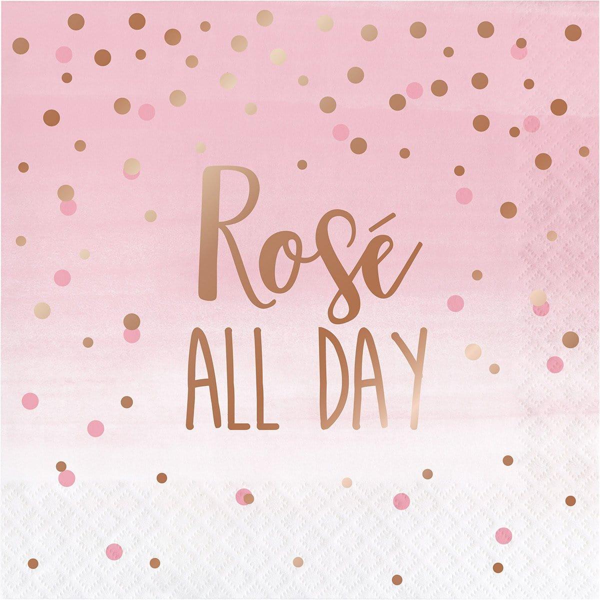 Buy Everyday Entertaining Rosé All Day Rosé Lunch Napkins, 16 per Package sold at Party Expert