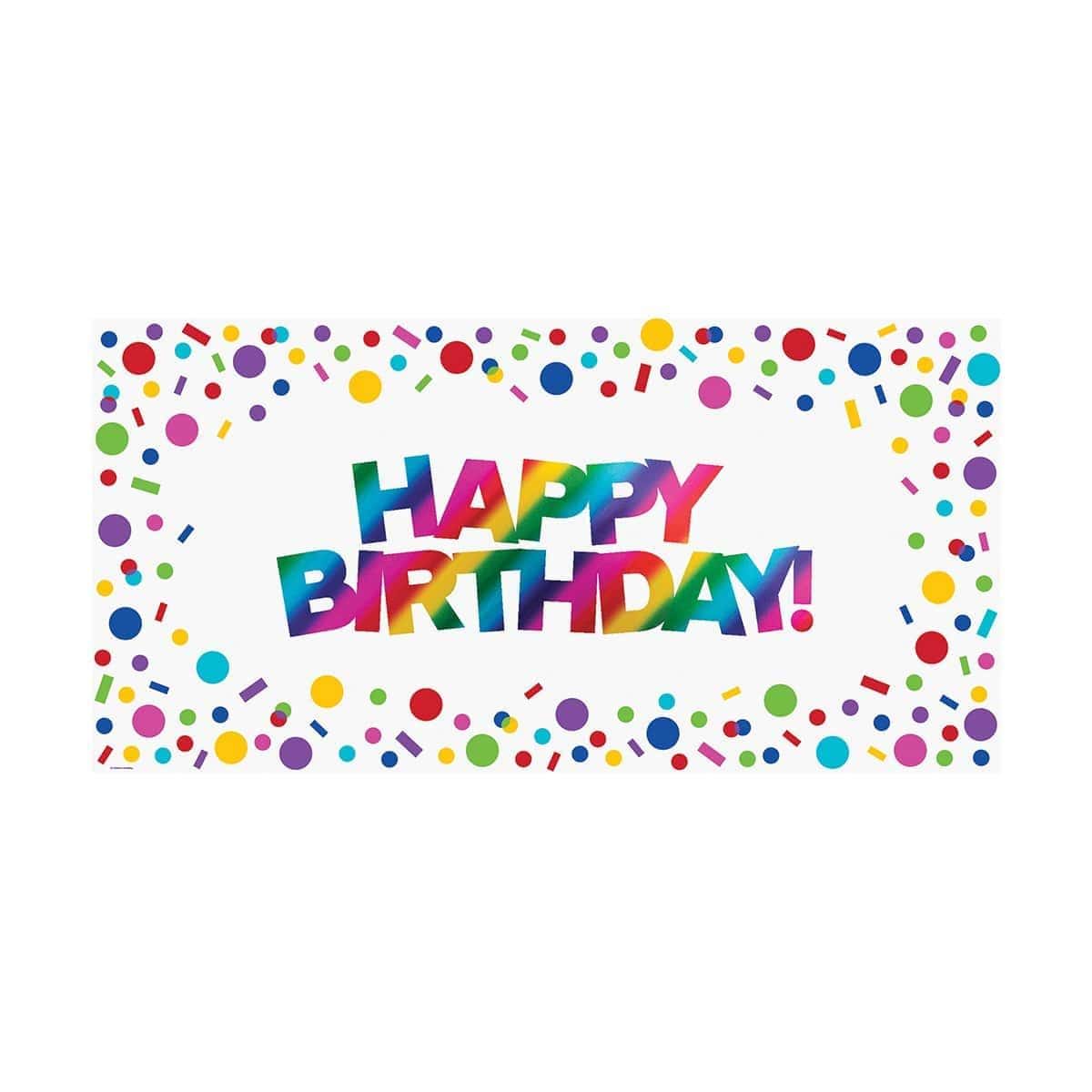 Buy General Birthday Rainbow Foil Birthday - Banner 20 X 40 In. sold at Party Expert