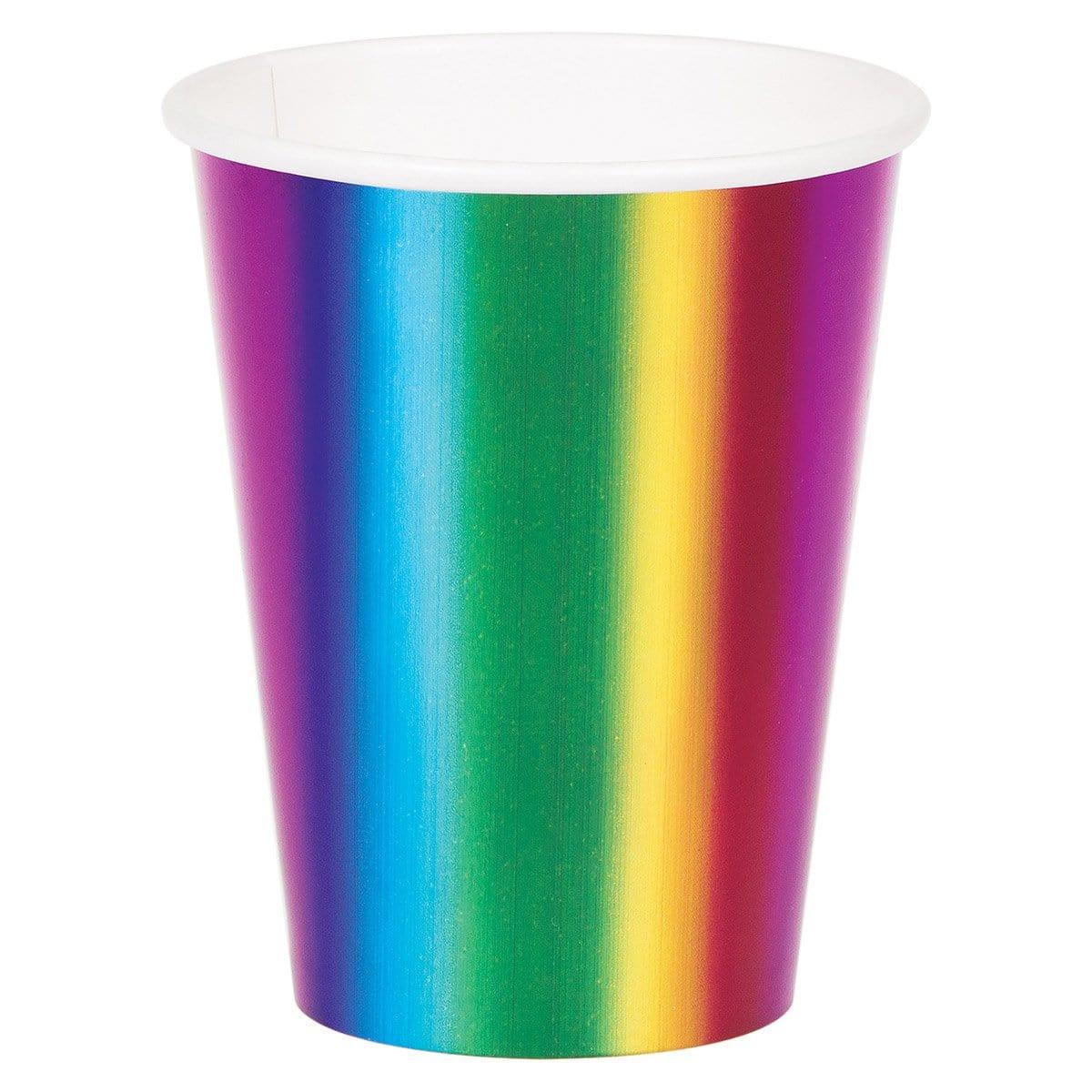 Buy General Birthday Rainbow Foil Birthday - Cups 9 Oz. 8/pkg sold at Party Expert