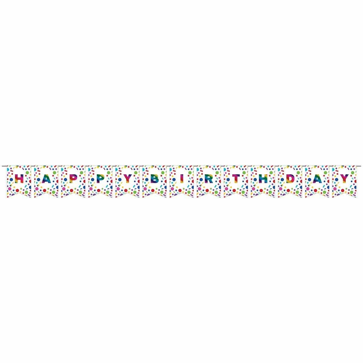 Buy General Birthday Rainbow Foil Birthday - Diy Pennant Banner sold at Party Expert