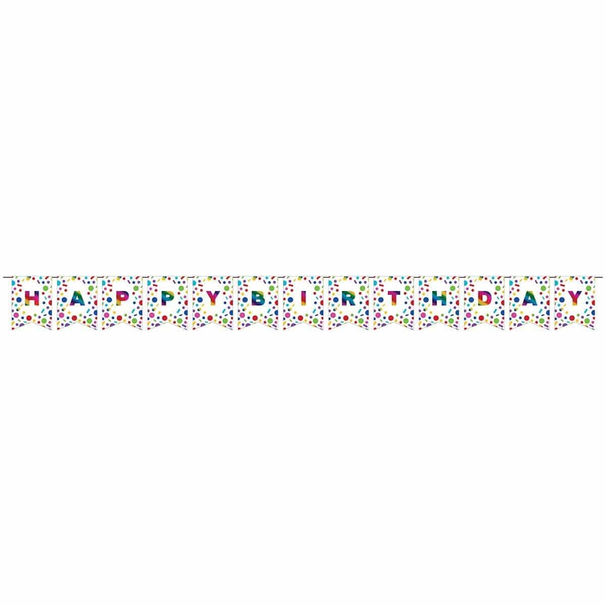 Buy General Birthday Rainbow Foil Birthday - Diy Pennant Banner sold at Party Expert