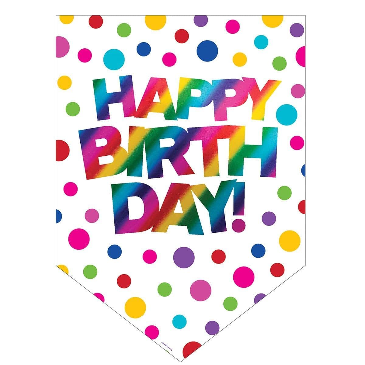 Buy General Birthday Rainbow Foil Birthday - Door Sign sold at Party Expert