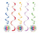 Buy General Birthday Rainbow Foil Birthday - Swirls 5/pkg sold at Party Expert