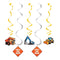 Buy Kids Birthday Big Dig Construction swirl decorations, 5 per package sold at Party Expert