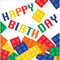 Buy Kids Birthday Block Party Happy Birthday lunch napkins, 16 per package sold at Party Expert
