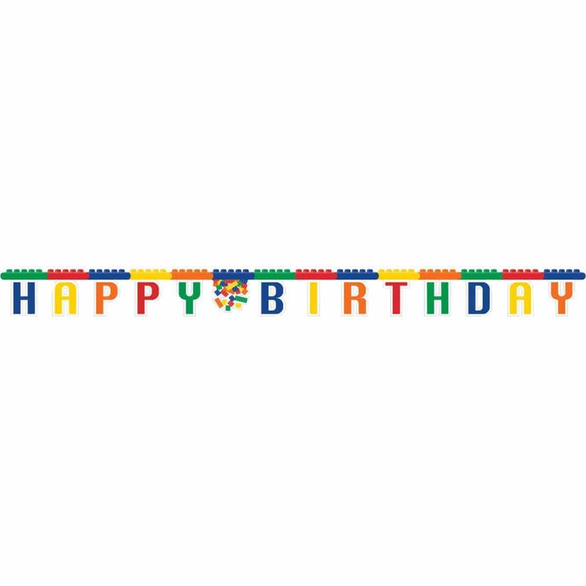 Buy Kids Birthday Block Party jointed banner sold at Party Expert