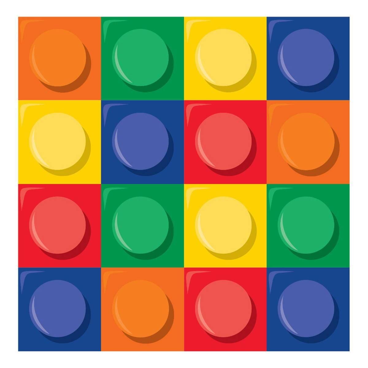 Buy Kids Birthday Block Party lunch napkins,16 per package sold at Party Expert