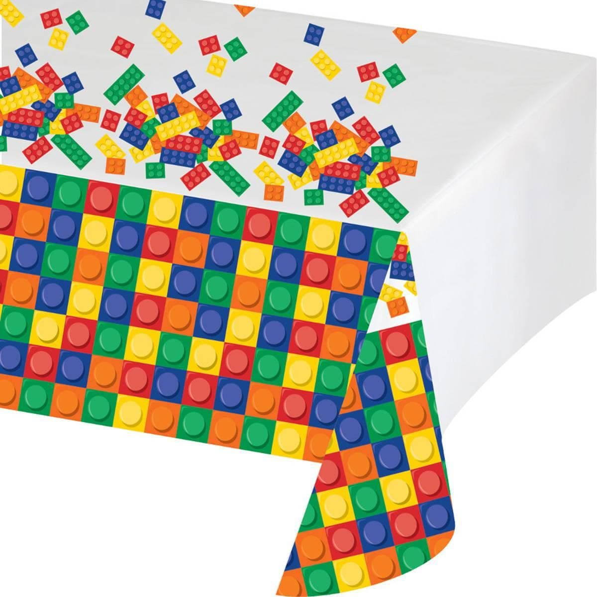 Buy Kids Birthday Block Party tablecover sold at Party Expert