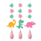 CREATIVE CONVERTING Kids Birthday Dino Party Hanging Cutouts with Tassels, 3 Count