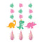 CREATIVE CONVERTING Kids Birthday Dino Party Hanging Cutouts with Tassels, 3 Count