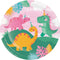 CREATIVE CONVERTING Kids Birthday Dino Party Large Round Lunch Paper Plates, 9 Inches, 8 Count