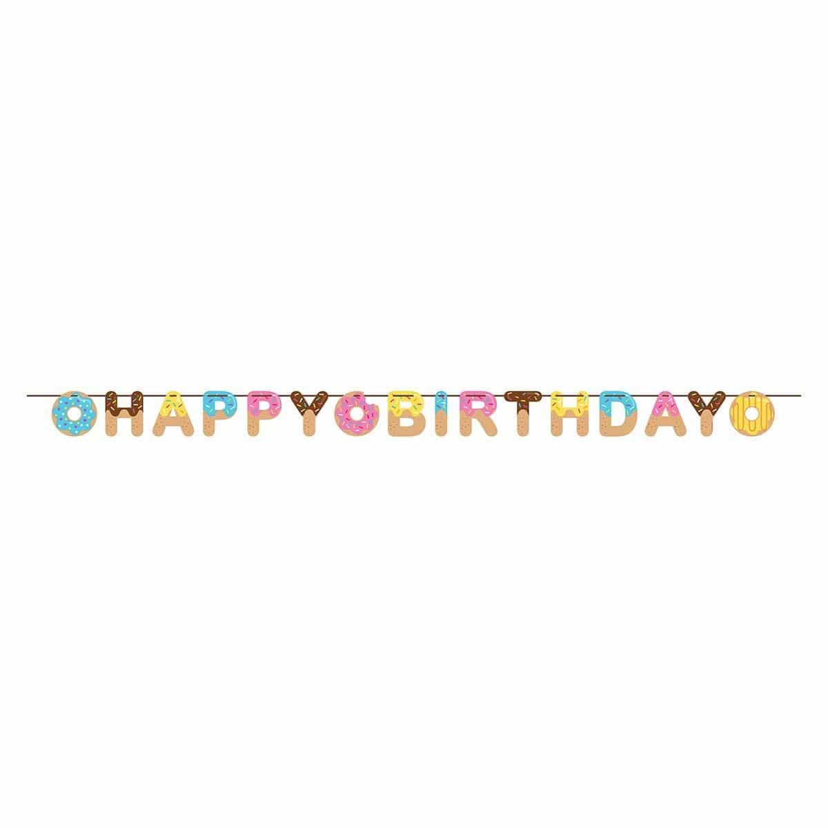 Buy Kids Birthday Donut Time Happy Birthday banner sold at Party Expert
