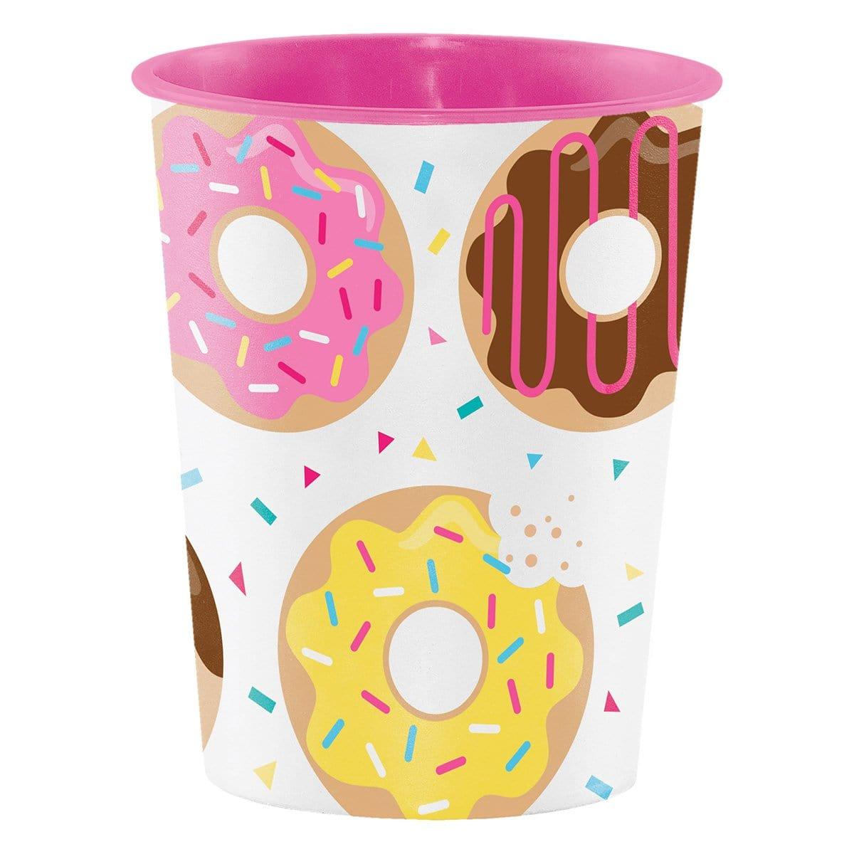 Buy Kids Birthday Donut Time plastic favor cup sold at Party Expert