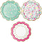 CREATIVE CONVERTING Kids Birthday Floral Tea Party Flower Dessert Paper Plates, 7 in, 8 Count