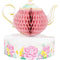 CREATIVE CONVERTING Kids Birthday Floral Tea Party Honeycomb Centerpiece