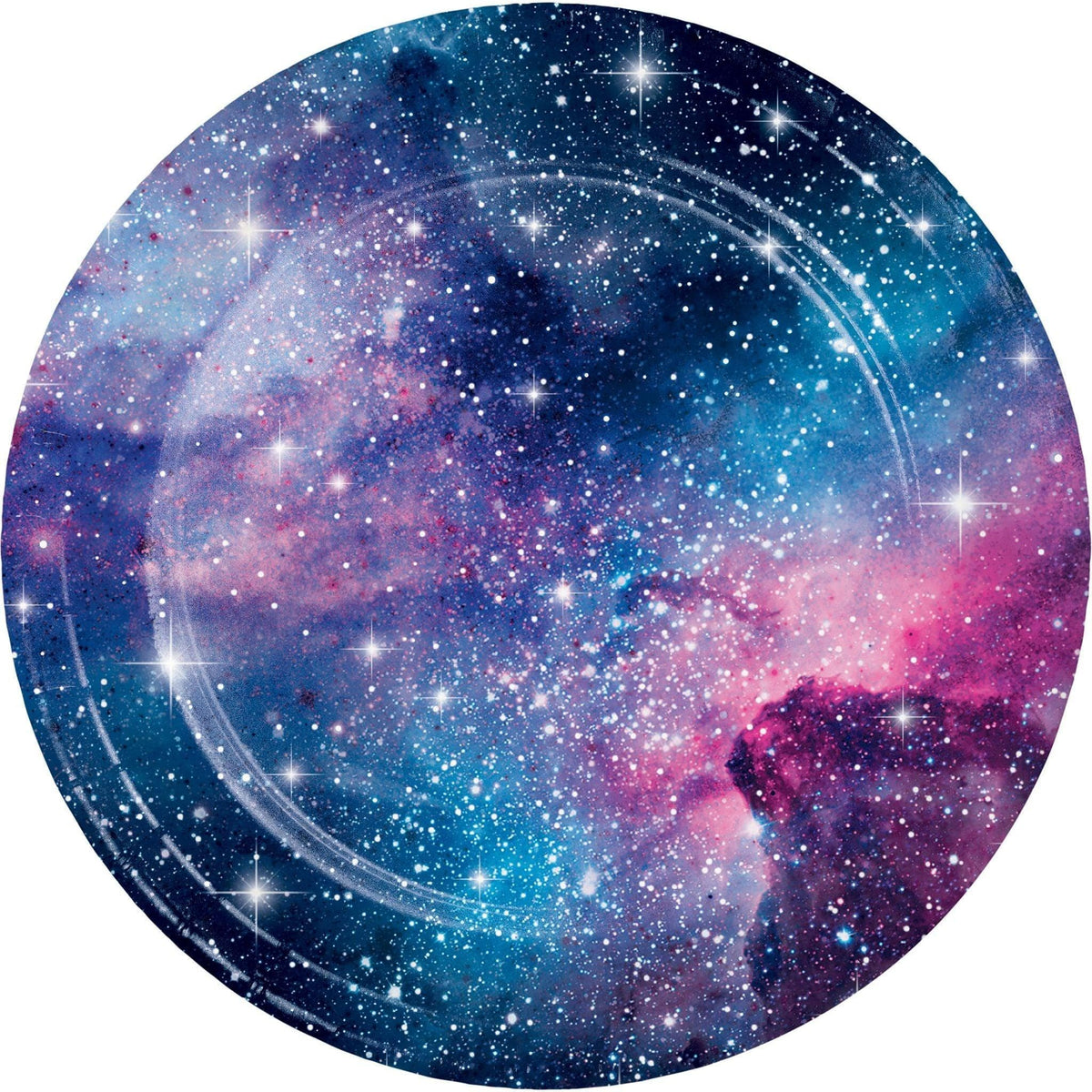 CREATIVE CONVERTING Kids Birthday Galaxy Dinner Paper Plates, 9 in, 8 Count