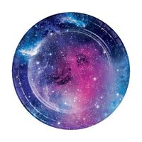 CREATIVE CONVERTING Kids Birthday Galaxy Paper Dessert Plates, 7 in, 8 Count