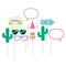 Buy Kids Birthday Llama Party photo booth props, 10 per package sold at Party Expert