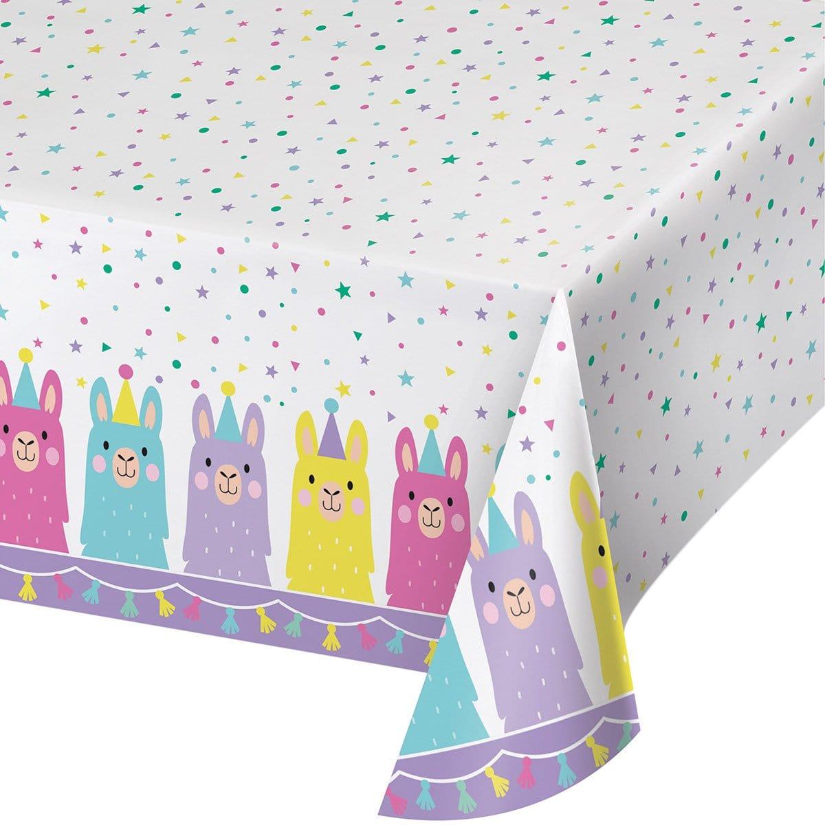 Buy Kids Birthday Llama Party tablecover sold at Party Expert