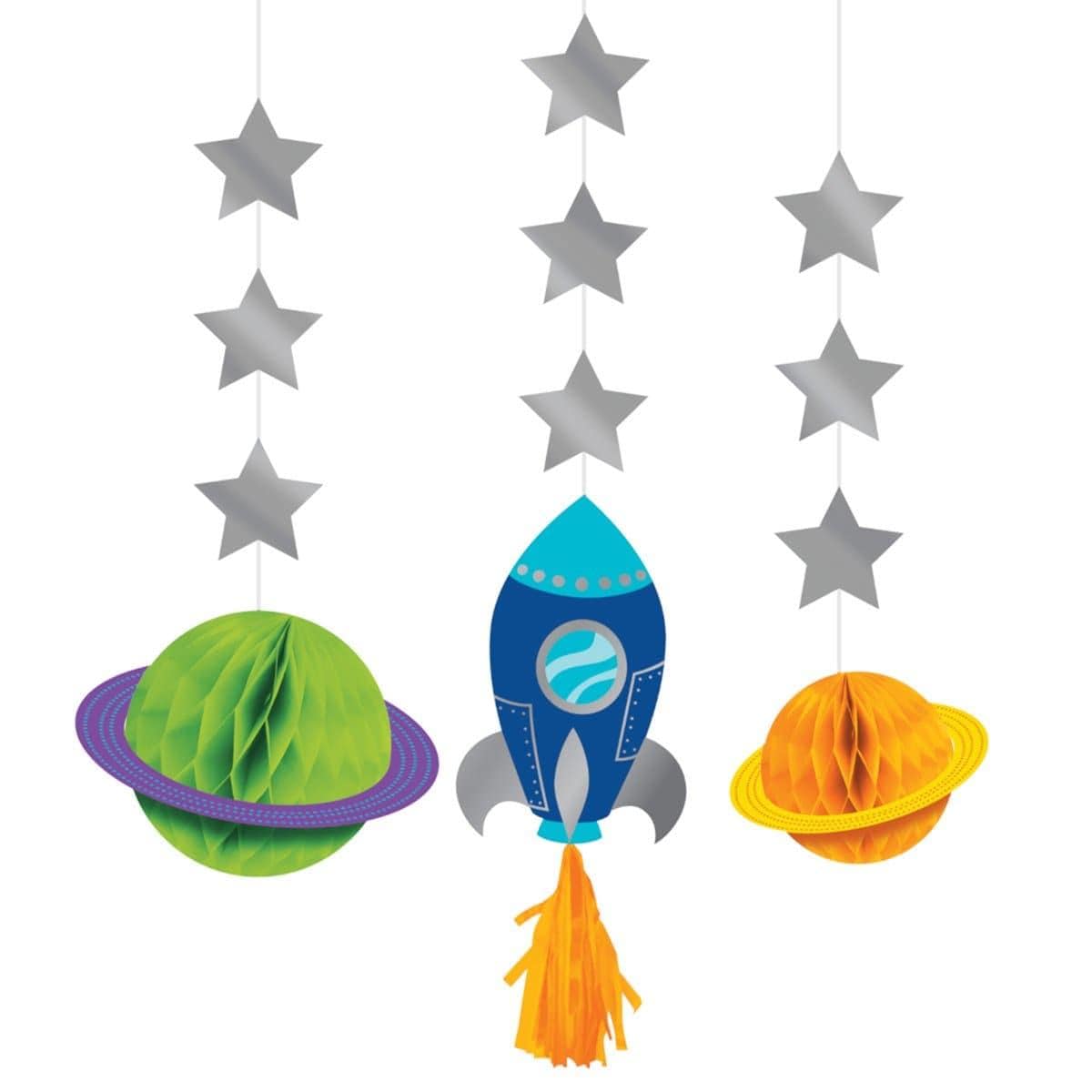 Buy Kids Birthday Outer Space String Decoration, 3 Count sold at Party Expert