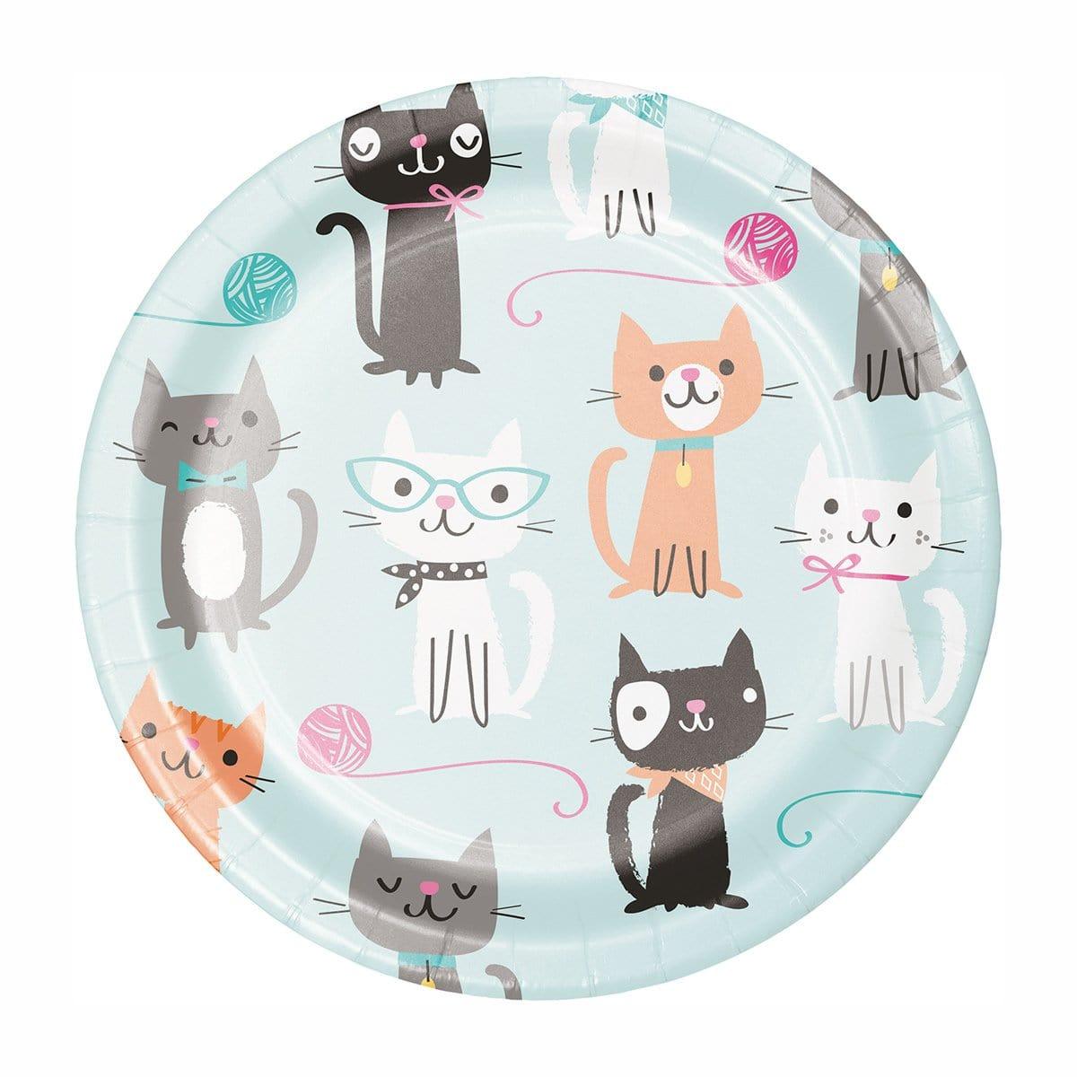 Buy Kids Birthday Purr-fect Party Dessert Plates 7 inches, 8 per package sold at Party Expert