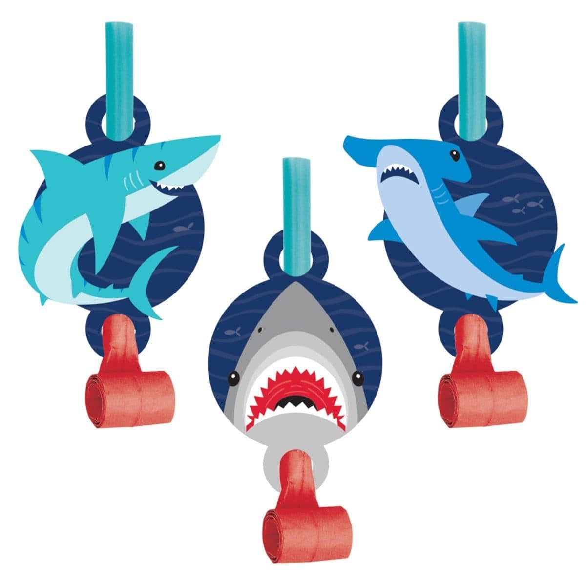 Buy Kids Birthday Shark Party Blowouts, 8 Count sold at Party Expert