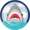 Buy Kids Birthday Shark Party Dinner Plates 9 inches,  8 Count sold at Party Expert