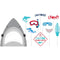 Buy Kids Birthday Shark Party Photo Booth Props, 10 Count sold at Party Expert