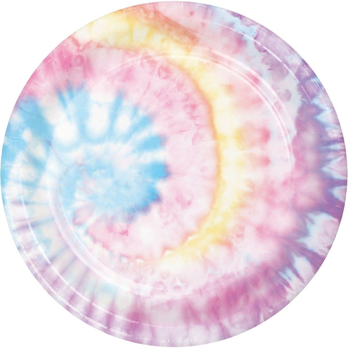Buy Kids Birthday Tie Dye Party Dinner Plates, 9 inches, 8 Count sold at Party Expert