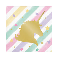 Buy Kids Birthday Unicorn Sparkle beverage napkins, 16 per package sold at Party Expert