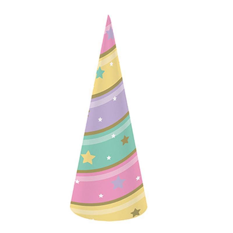 Buy Kids Birthday Unicorn Sparkle party hats, 8 per package sold at Party Expert