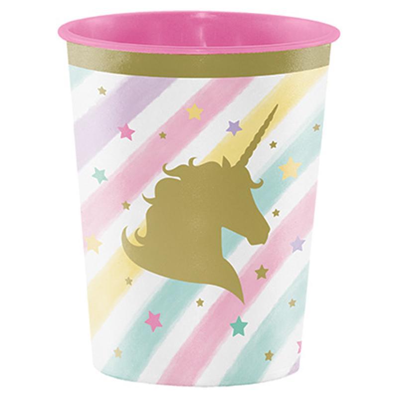 Buy Kids Birthday Unicorn Sparkle plastic favor cup sold at Party Expert
