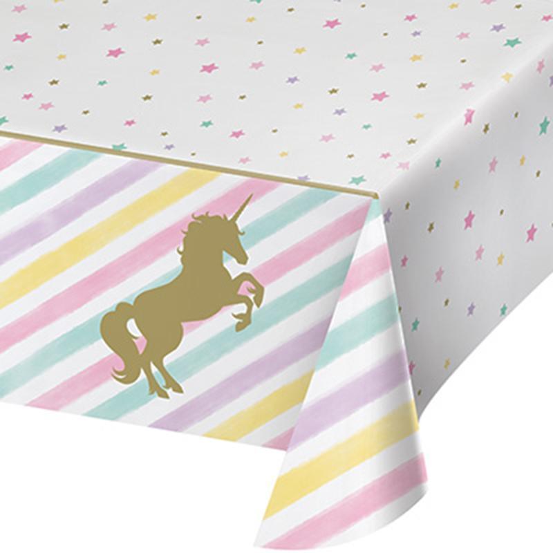 Buy Kids Birthday Unicorn Sparkle tablecover sold at Party Expert