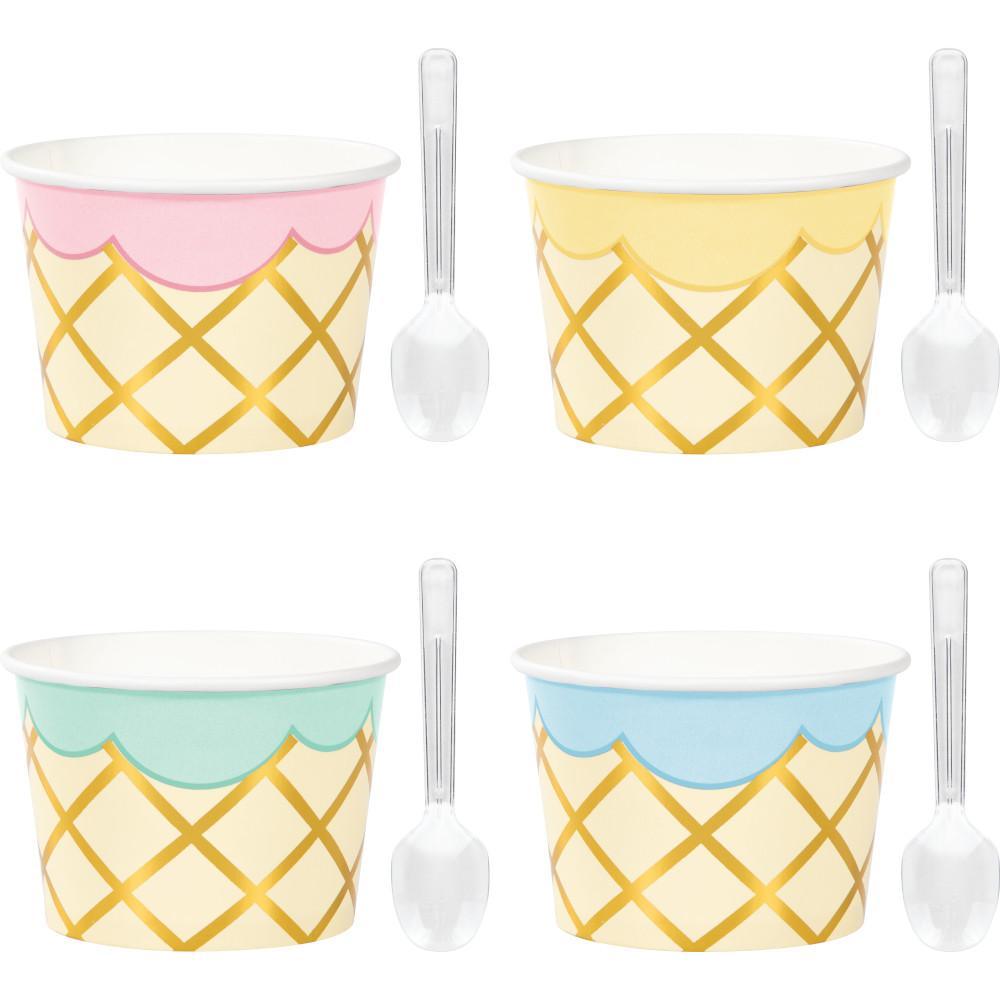 Buy Summer Ice Cream Party treat cups, 8 per package sold at Party Expert