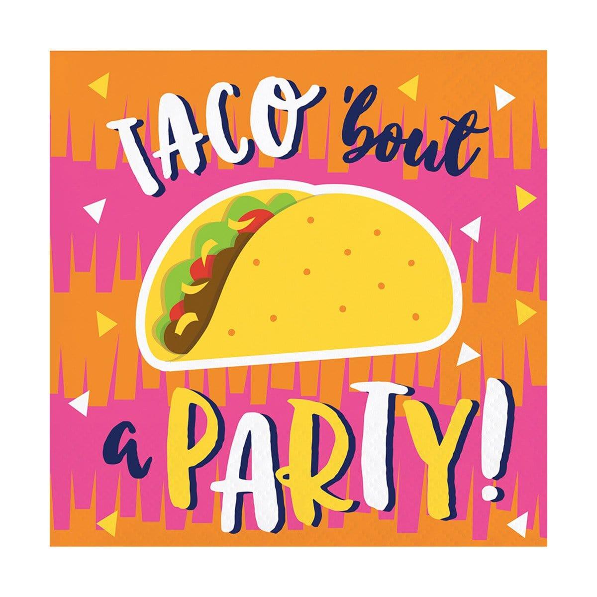 Buy Theme Party Mexican Fiesta Taco Beverage Napkins, 16 per Package sold at Party Expert