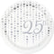 Buy Wedding Anniversary 25th Anniversary paper plates 7 inches, 8 per package sold at Party Expert