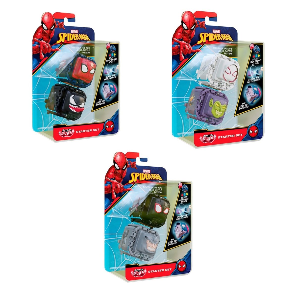 RED PLANET GROUP Toys & Games Marvel Spider-Man Battle Cubes, Assortment, 1 Count