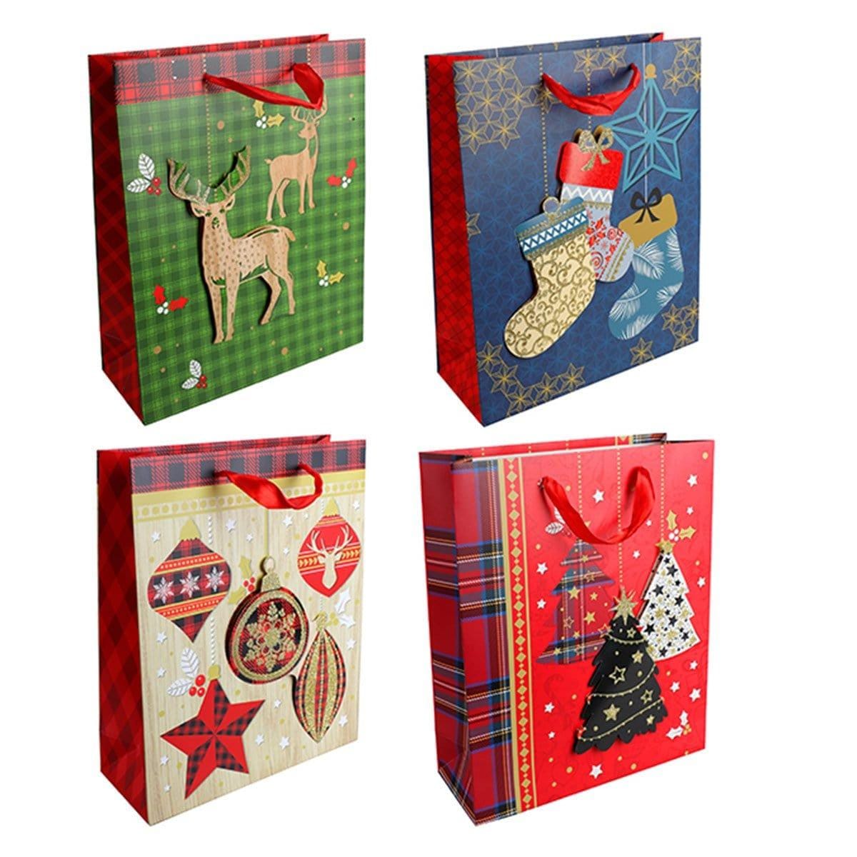 Buy Christmas Christmas 3D Gift Bag - Large - Assortment - 1/pk sold at Party Expert