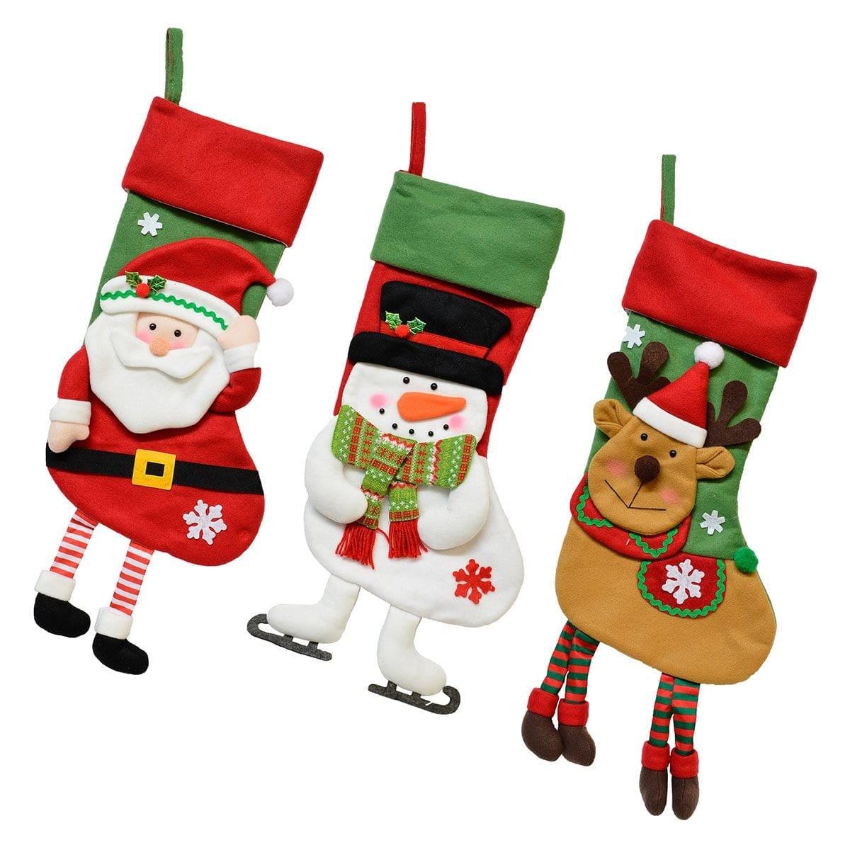 Buy Christmas Fabric Stocking Asst. sold at Party Expert